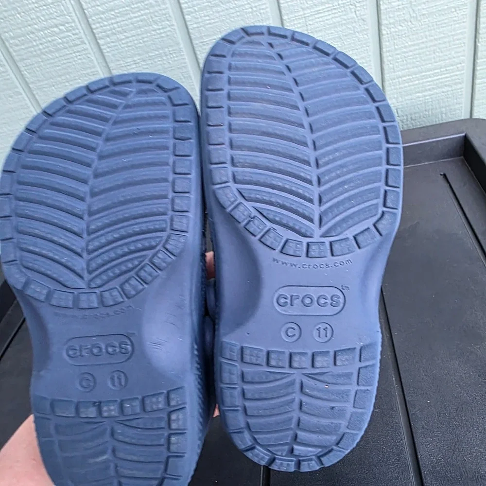 Crocs Kids Classic Clog Navy Blue Slip On Water Shoes Size 11